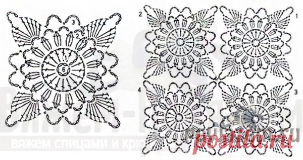 Отличные мотивы крючком со схемами