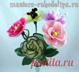 Мастера рукоделия - рукоделие для дома. Бесплатные мастер-классы,  и видео уроки - Видео мастер-класс по цветам из капрона: Цветы из капрона и синели