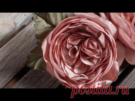 オールドローズのコサージュ  How to make old rose corsage.