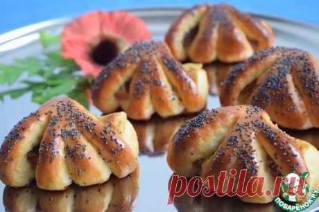 Конвертики с яблоками из творожного теста - кулинарный рецепт