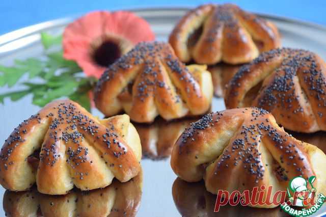 Конвертики с яблоками из творожного теста - кулинарный рецепт