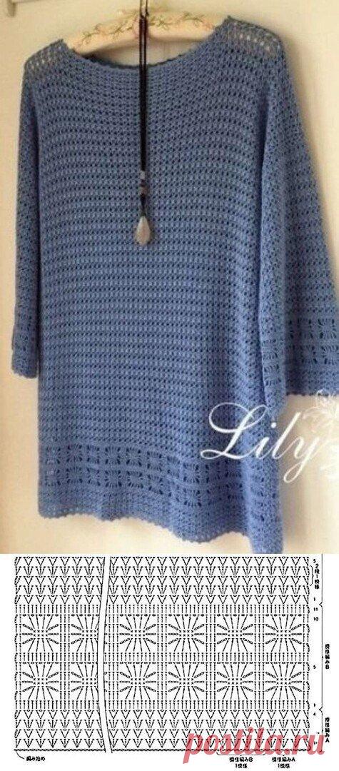 Интересные узоры крючком со схемами | Вяжу ручками-крючками| Виктория Битарова | Дзен