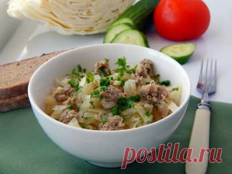 Капуста с фаршем в мультиварке рецепт с фото пошагово - 1000.menu