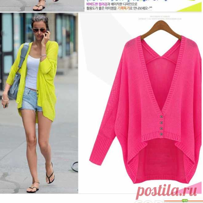 2014-Autumn-New-Hot-Fashion-Popular-Single-Breasted-Full-V-Neck-Splicing-Batwing-Sleeve-Cardigan-Woll.jpg (750×750)