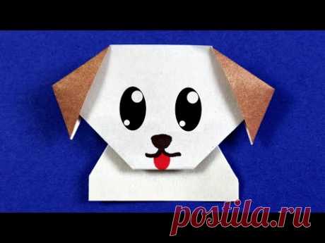 Как сделать собачку из бумаги - Простые оригами из бумаги
