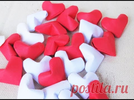 Как сделать 3D сердечки оригами ко Дню Всех Влюбленных