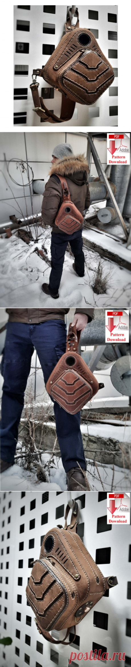 Выкройка Sling Bag V 3/Pattern PDF leather Sling Bag V3 &amp;#8212; SteampunkRUS96