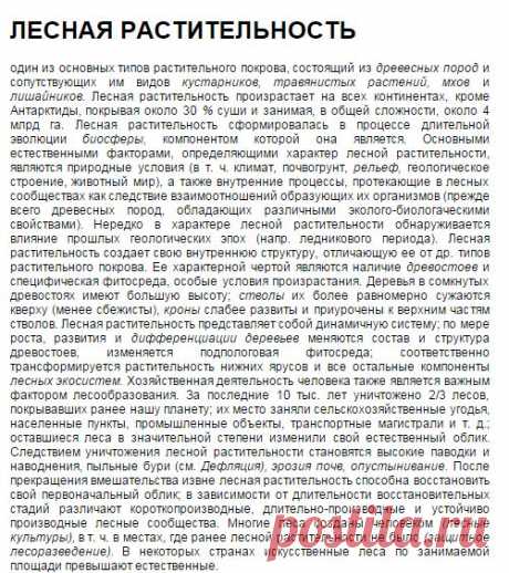 Лесная растительность