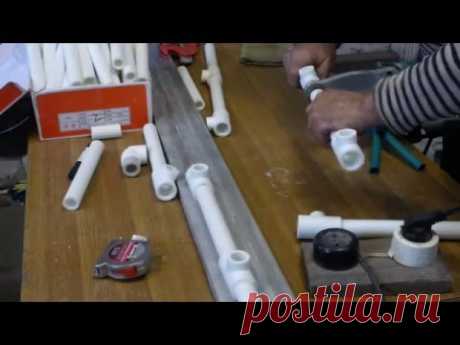 Пайка плеча радиатора из полипропилена. - YouTube