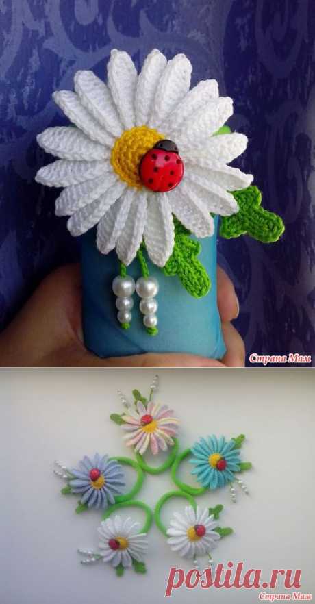 Резинки для волос &quot;Ромашки&quot; - Вязание для детей - Страна Мам