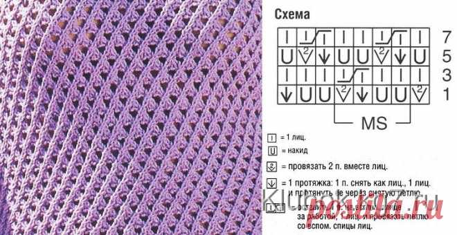 Ажурные узоры спицами » Женский Мир