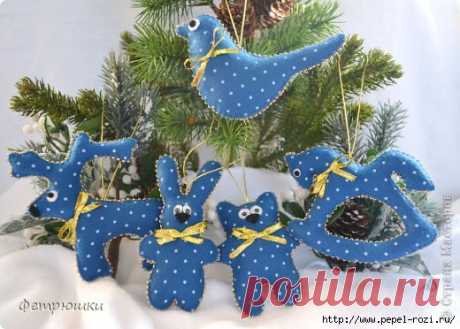 Новогодние игрушки на детскую елочку своими руками!