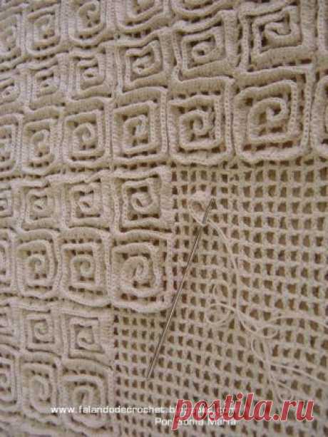 Вязаный коврик