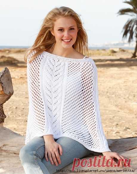 Красивая накидка и пуловер ( только схемы )