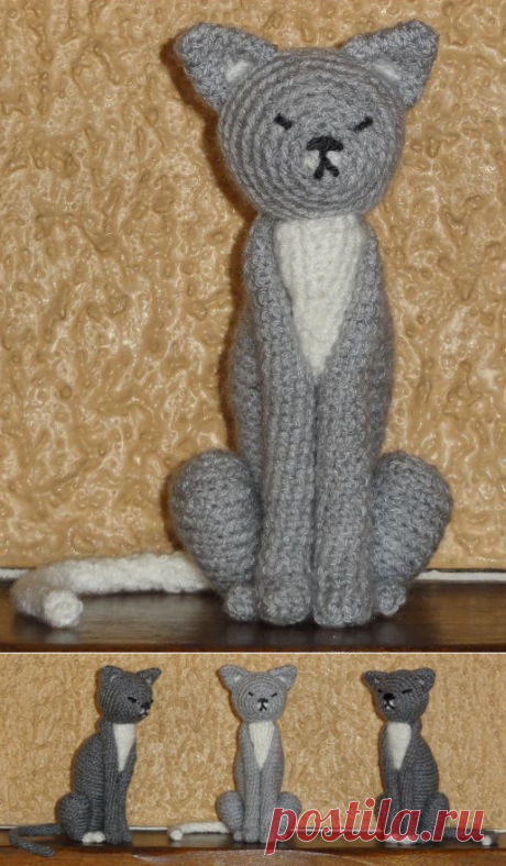 амигуруми capcrochet крючком животных кота amineko