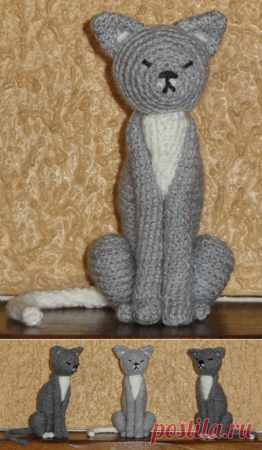 амигуруми capcrochet крючком животных кота amineko