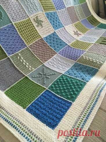 Очень интересные идеи по утилизации остатков пряжи - вязаный пэчворк. Идеи для воплощения. | Юлия Жданова | Дзен