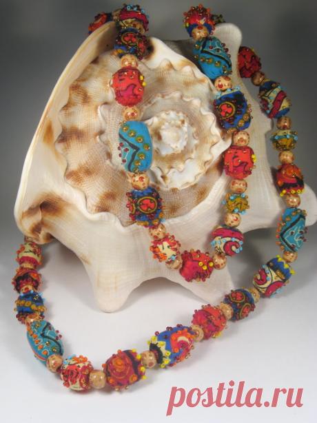 МК бусы из ничего.