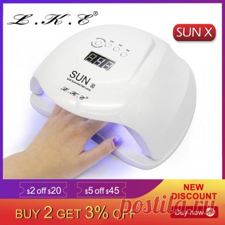LKE 48 Вт 54 Вт SUN X Сушилка для ногтей УФ лампа Светодиодный лампа для ногтей гель лак для ногтей автоматический ручной Датчик ногтей инструменты купить на AliExpress
