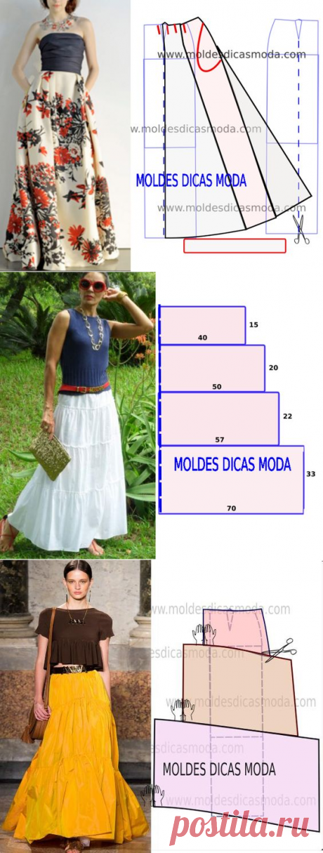 А у меня для вас схемы моделирования собрались: платья, юбки, блузы