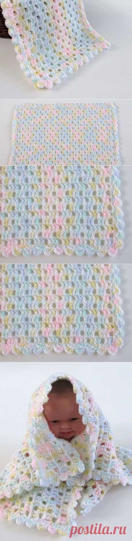Crochet Baby Doll Blanket in Light Pastel от Misspamsliltreasures