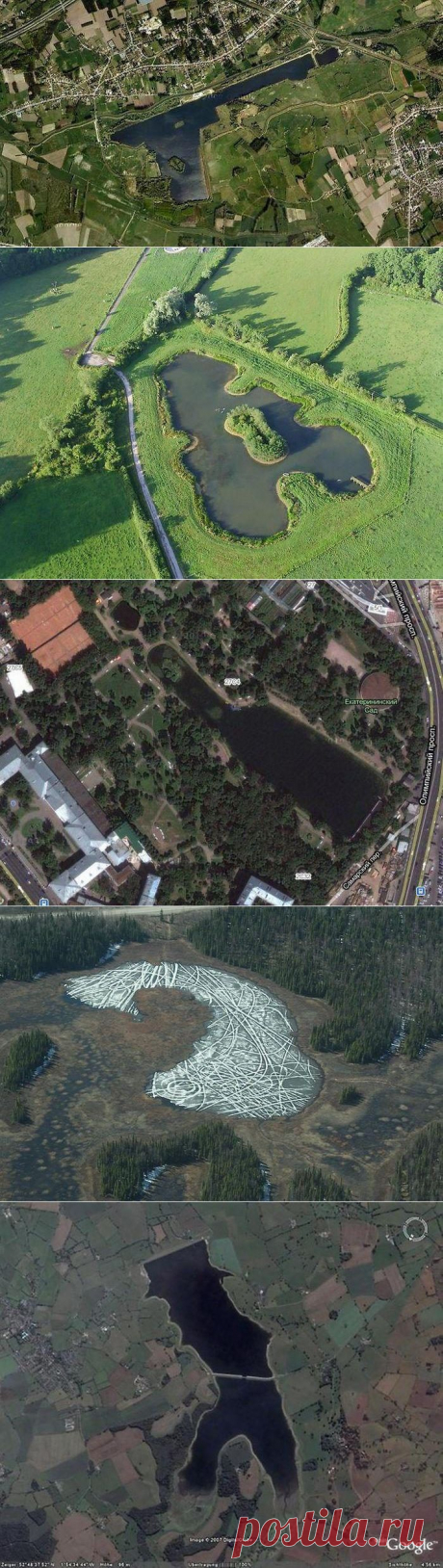 Необычные формы водоемов / Туристический спутник