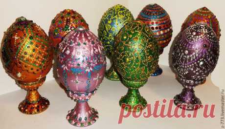 Купить Яйцо пасхальное расписное на подставке - разноцветный, яйцо пасхальное, яйцо, яйца, яйца пасхальные