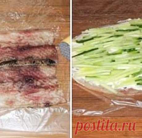 Вкуснейшая и оригинальная закуска из сельди - &quot;Суши по-нашему&quot;