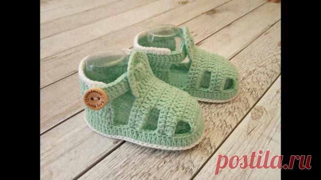 Пинетки крючком для мальчика сандалики Пошаговые мастер-классы по шитью своими руками, вязанию, рукоделию, декорированию, швейные мастер-классы для начинающих, фото и видеоуроки.