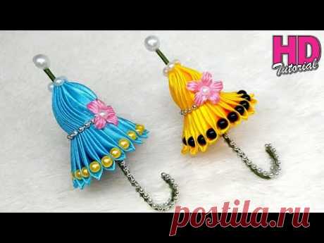 DIY - How To Make Satin Ribbon || Umbrella || Kanzashi Flowers