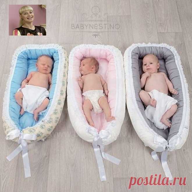 Кокон для ребенка  можно использовать в любое время и в любом месте: в детской коляске, в кроватке или на родительской постели, создав крохе свое собственное отдельное спальное место рядом с родителями. Можно брать с собой в гости или путешествовать, с ним ребенок будет чувствовать себя уютно и комфортно. 
Размер бортиков кокона составляет в среднем 15 - 20 см, заполняются холлофайбером (шарики, синтепух)
Матрасик изготавливают из поролона или любого другого гипоаллергенно...