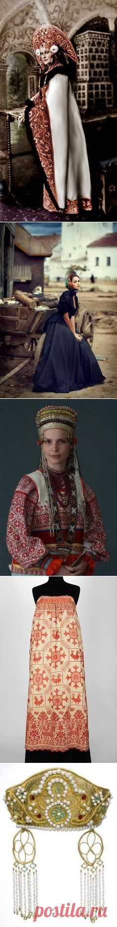 (29) This is a Russian gown, but it's very similar to Byzantine. | Russian Beaded Embroidery