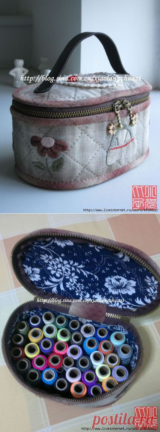 Удобные корзинки из лоскутов для рукоделия — Рукоделие
