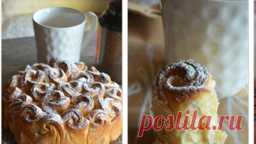 Булочный пирог "Букет роз"