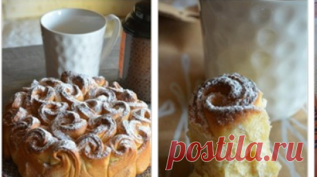 Булочный пирог "Букет роз"