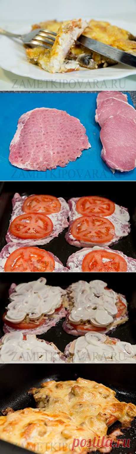 Мясо по-купечески с грибами | Простые кулинарные рецепты с фотографиями