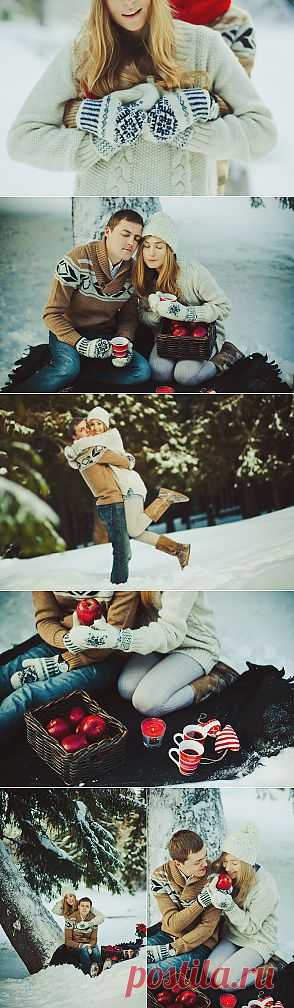 Зимний уют: love-story Кати и Антона - WeddyWood