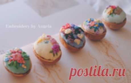 Миниатюрные игольницы. Вышивка в ореховой скорлупке