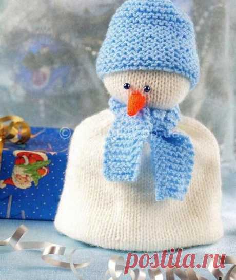 Вяжем снеговика на чайник спицами :: вязание спицами для чайников :: Hand-made :: KakProsto.ru: как просто сделать всё
