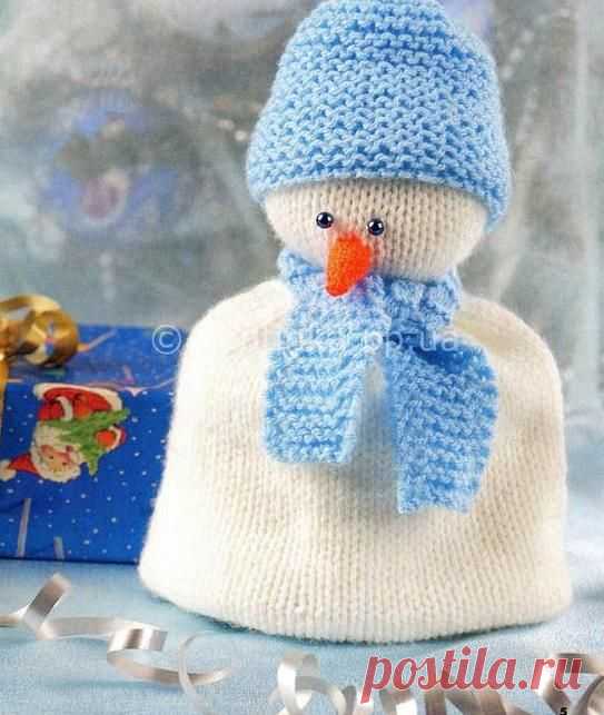 Вяжем снеговика на чайник спицами :: вязание спицами для чайников :: Hand-made :: KakProsto.ru: как просто сделать всё