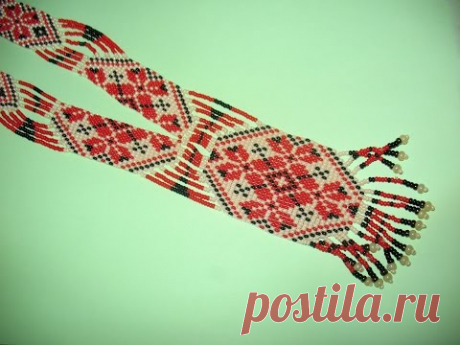 Гердан из бисера своими руками на станке/ DIY