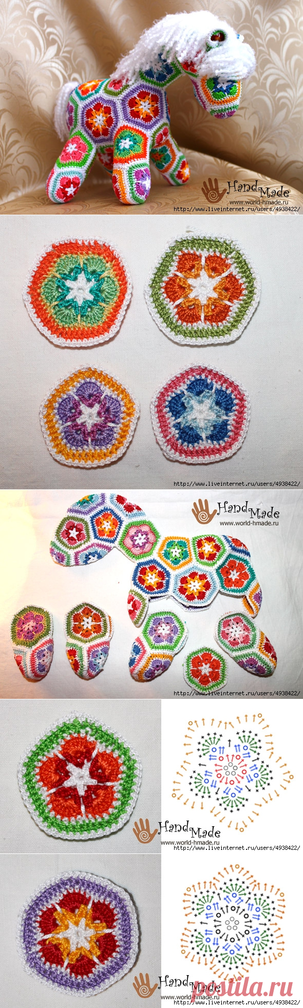 Лошадь, связанная крючком из мотивов. Мастер-класс. Готовимся к Новому году вместе!