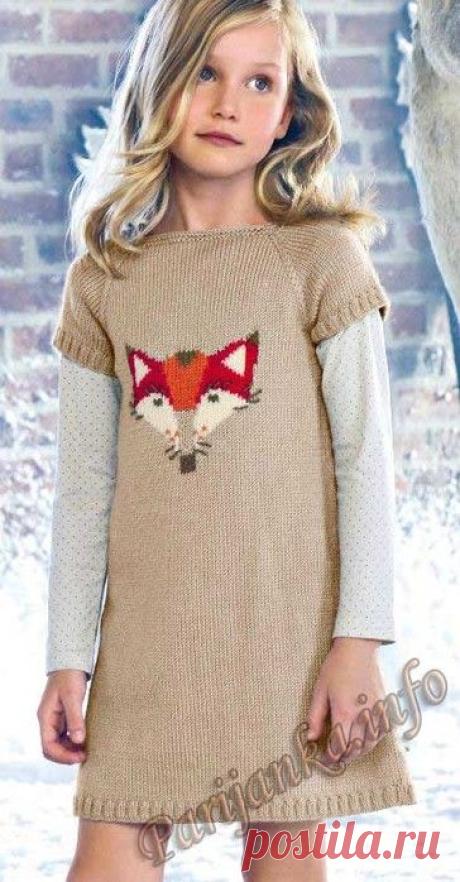 ВЯЗАНОЕ ПЛАТЬЕ (Д) 748 CREATIONS 2013/2014 BERGERE DE FRANCE №3910