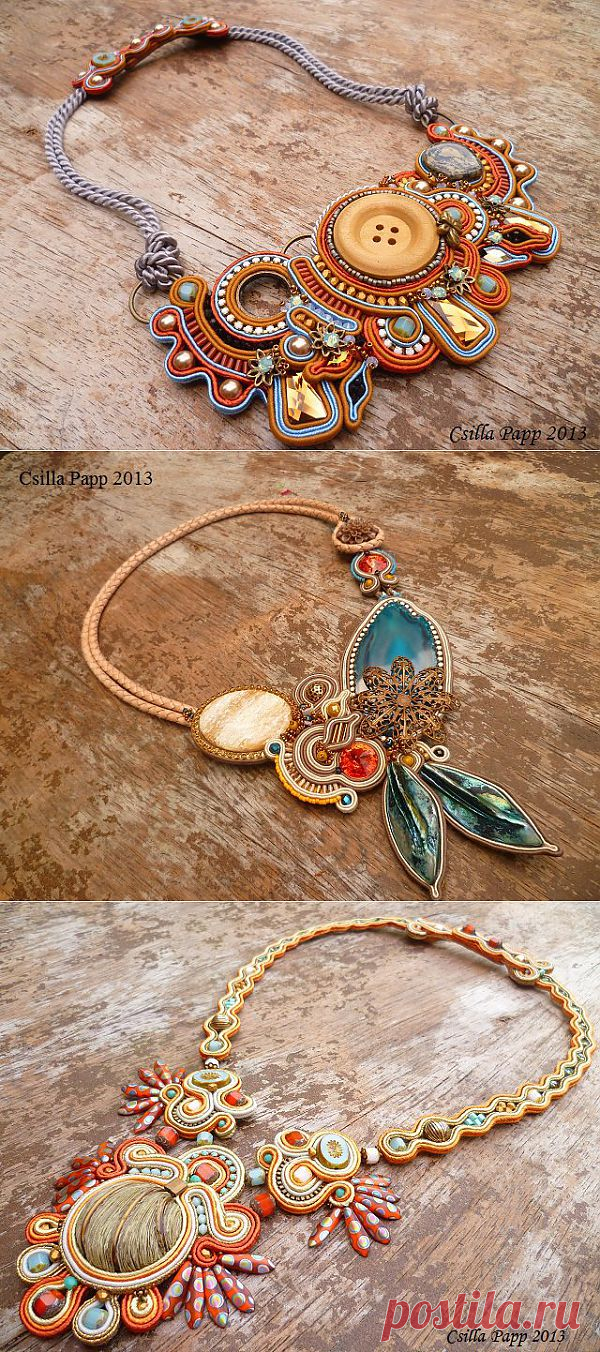 Украшения в технике сутажной вышивки от Csilla Papp Soutache Jewelry. Часть I.