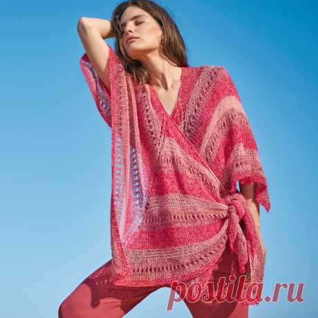 Платок-накидка - схема вязания спицами. Вяжем Накидки на Verena.ru