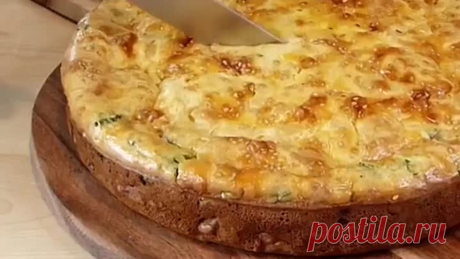 Вкуснейший и простейший заливной пирог с луком и яйцом ( рецепт )