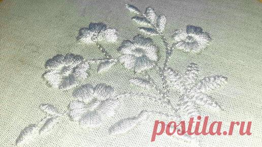Вышивка ручная. Белая гладь. Простые стежки. | Златая Вышивка | Дзен
