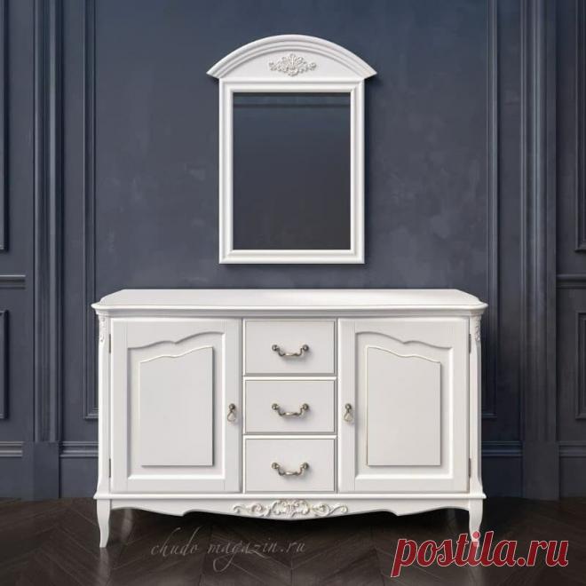 Комод из массива бука белый с распашными дверцами купить по цене 66 000 руб. в Москве — интернет магазин chudo-magazin.ru