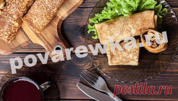 Блинчики с мясом и грибами: пошаговый рецепт с фото