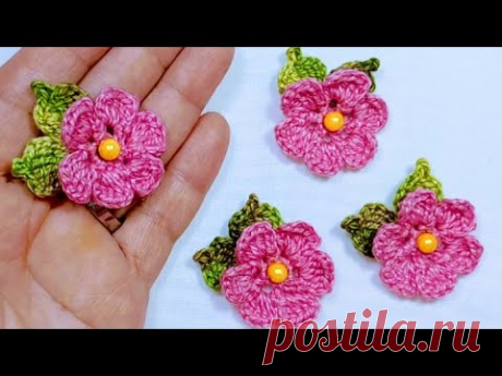 mini florzinha em crochê para aplicação|rápida e fácil de fazer 🌺